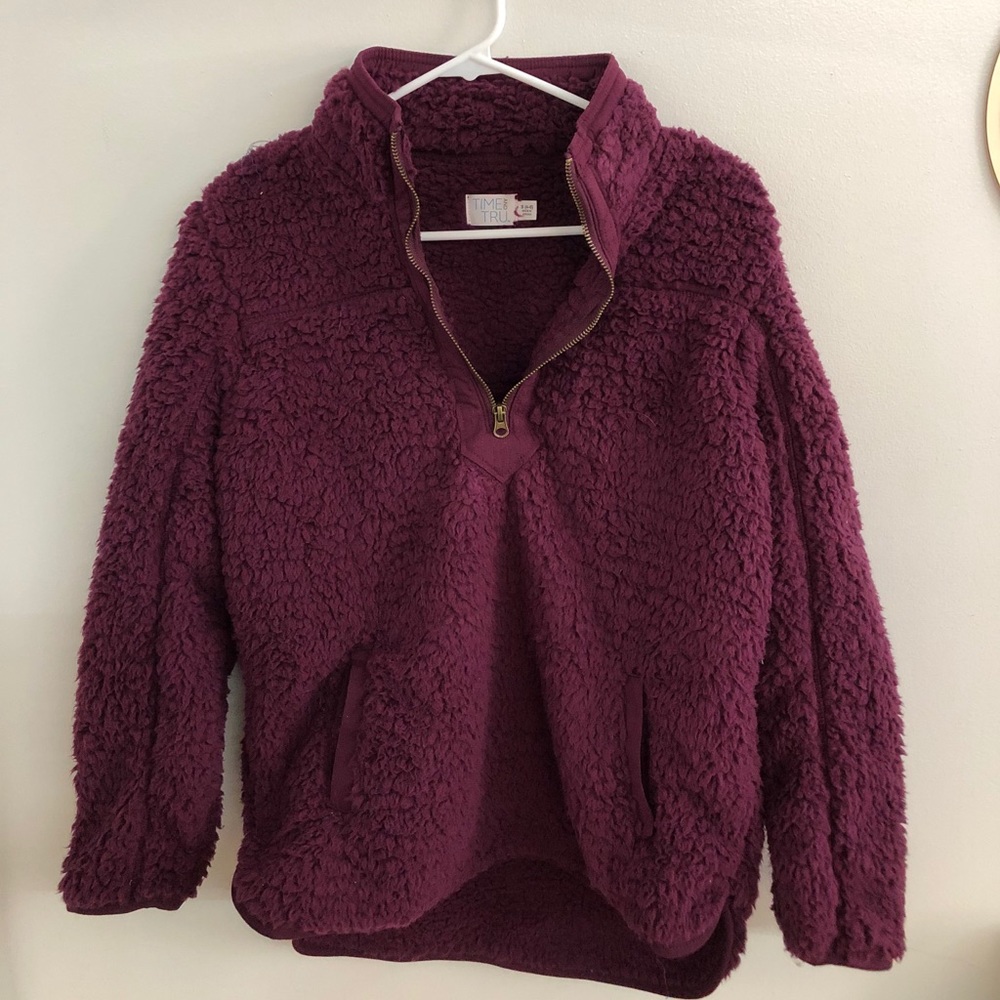purple zip up